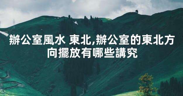辦公室風水 東北,辦公室的東北方向擺放有哪些講究